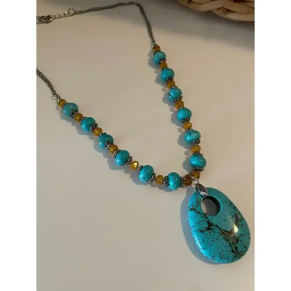UGC Turquoise Teardrop Pendant - Picture 5 of 5
